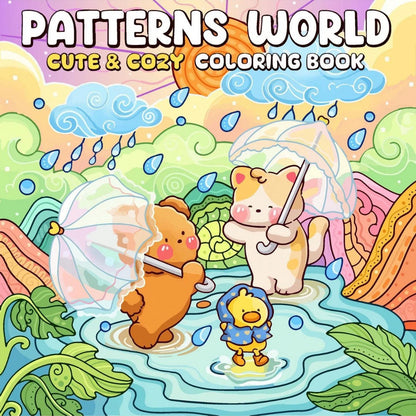 Patterns World Cozy Coloring Book for Adults, Cute Drawing Book, Perfect Gift for Christmas Party and Birthday