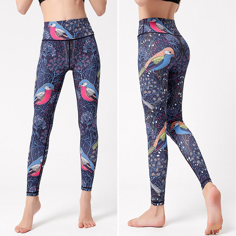 Cloud Hide Women's High Waist Leggings, Plus Size Yoga Pants, Fitness Gym Running Tights, Sexy Print Workout Trousers