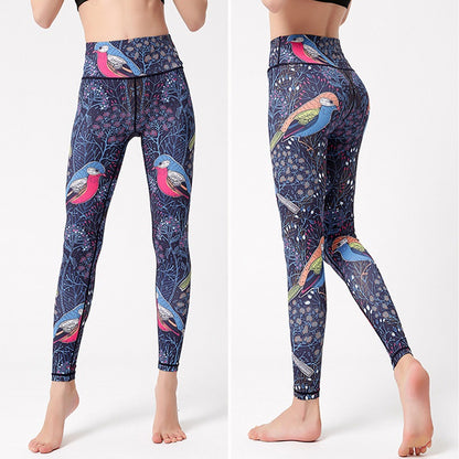 Cloud Hide Women's High Waist Leggings, Plus Size Yoga Pants, Fitness Gym Running Tights, Sexy Print Workout Trousers