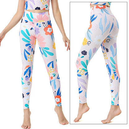 Cloud Hide Women's High Waist Leggings, Plus Size Yoga Pants, Fitness Gym Running Tights, Sexy Print Workout Trousers