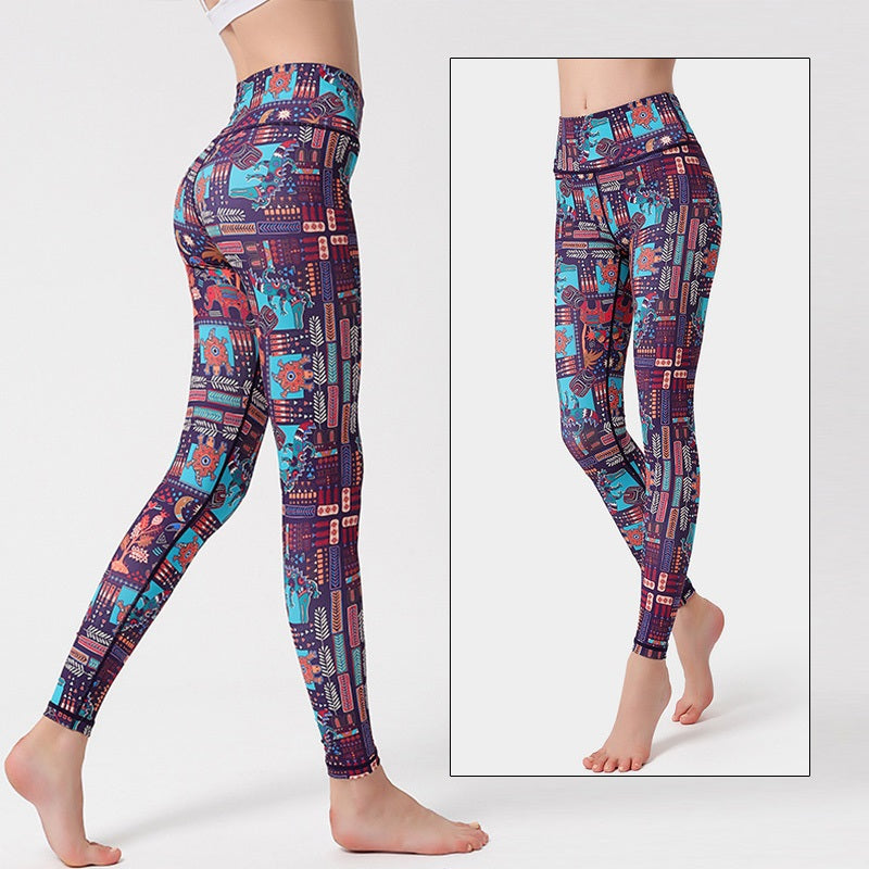 Cloud Hide Women's High Waist Leggings, Plus Size Yoga Pants, Fitness Gym Running Tights, Sexy Print Workout Trousers