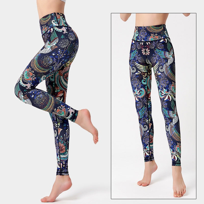 Cloud Hide Women's High Waist Leggings, Plus Size Yoga Pants, Fitness Gym Running Tights, Sexy Print Workout Trousers