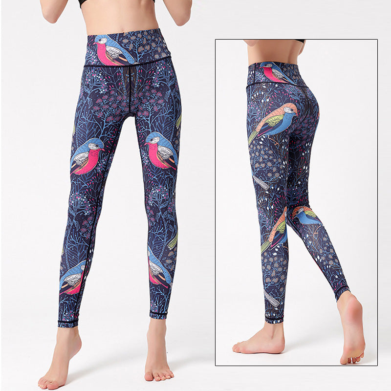 Cloud Hide Women's High Waist Leggings, Plus Size Yoga Pants, Fitness Gym Running Tights, Sexy Print Workout Trousers
