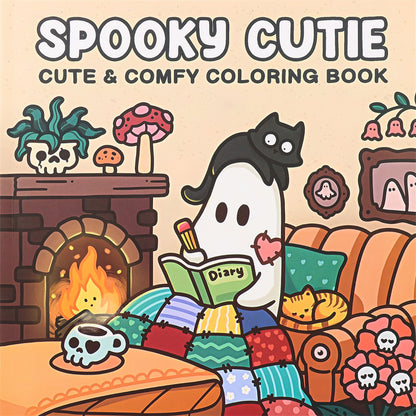 Cozy Christmas Coloring Book, Educational Montessori Drawing Toy, Cartoon Stress Relief Paperback, Painting Gift