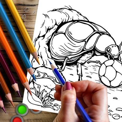 Cute Insects and Bugs Coloring Book for Adults, Premium Colouring Book for Stress Relief, Unique Drawing Supplies