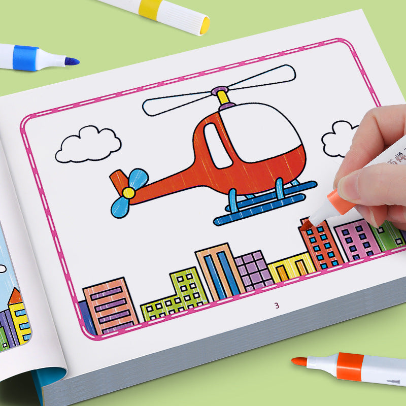 Fun Coloring Book for Kids, Cartoon Animal Drawing Book, Graffiti Art, Ideal for Children