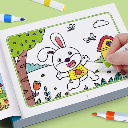 Fun Coloring Book for Kids, Cartoon Animal Drawing Book, Graffiti Art, Ideal for Children