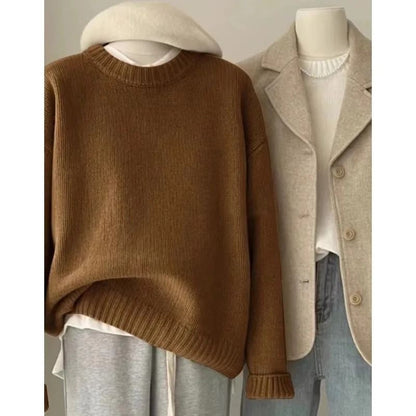 Pure Cashmere Crewneck Sweater For Women 9