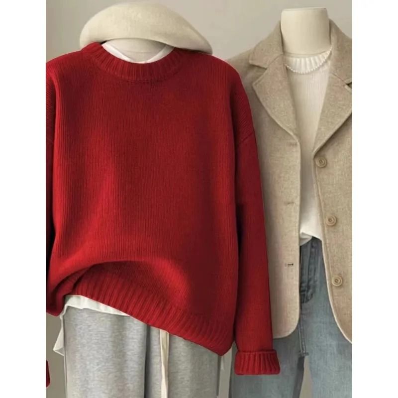 Pure Cashmere Crewneck Sweater For Women 12