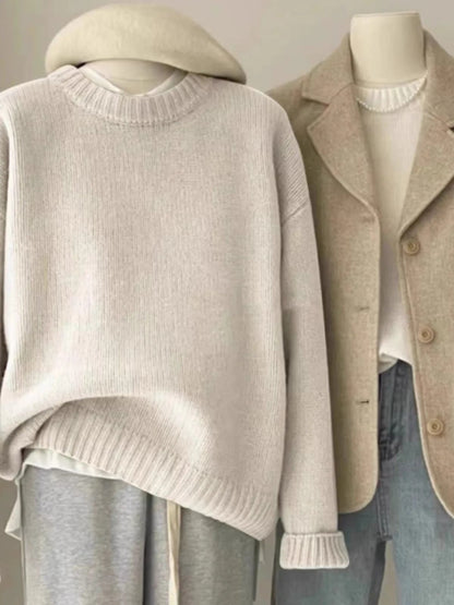 Pure Cashmere Crewneck Sweater For Women 1