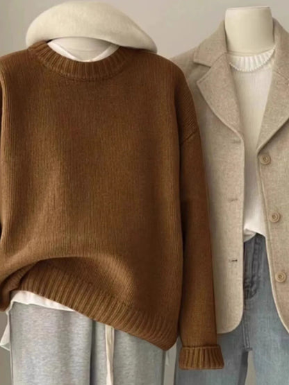 Pure Cashmere Crewneck Sweater For Women 2