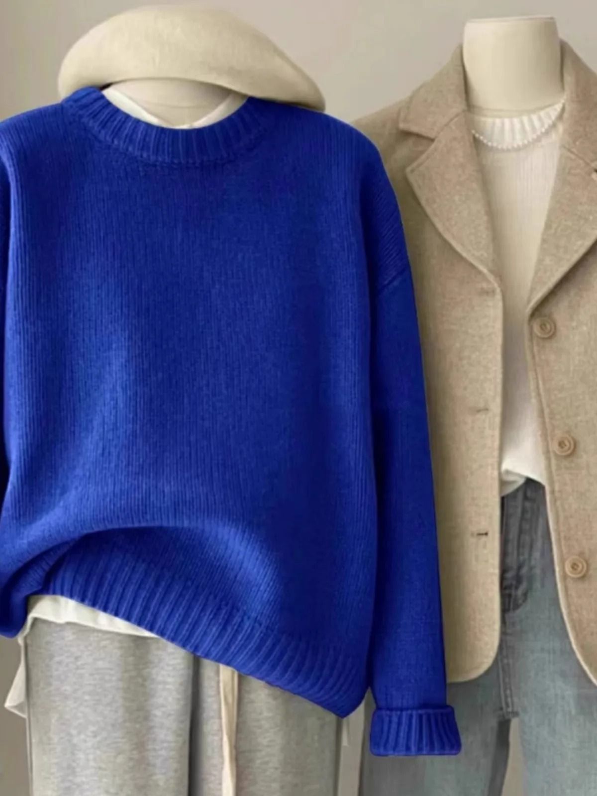 Pure Cashmere Crewneck Sweater For Women 4