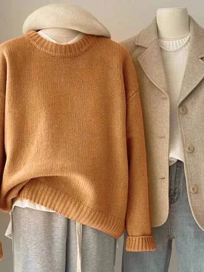 Pure Cashmere Crewneck Sweater For Women 6