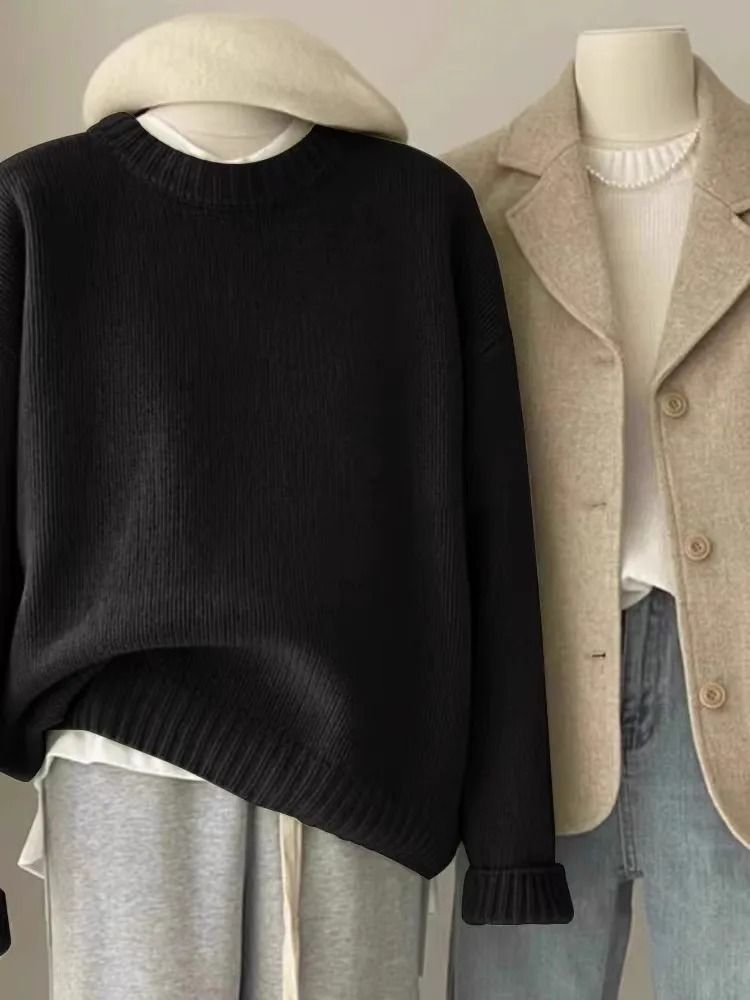 Pure Cashmere Crewneck Sweater For Women 7