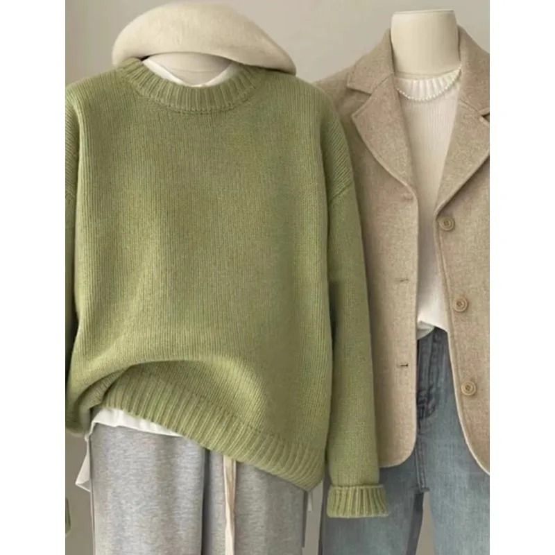 Pure Cashmere Crewneck Sweater For Women 8