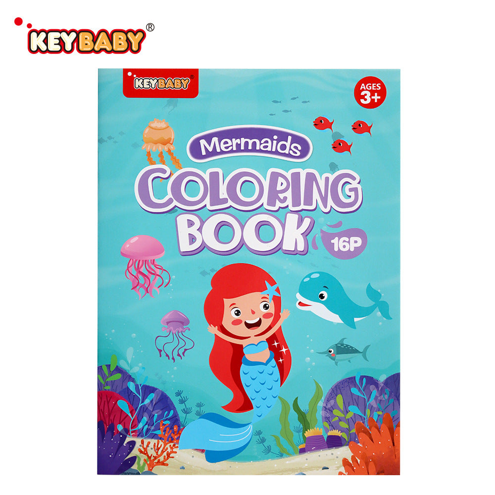 Montessori Baby Drawing Book Early Education Toys For School Childrens Coloring Books With Mermaid  10