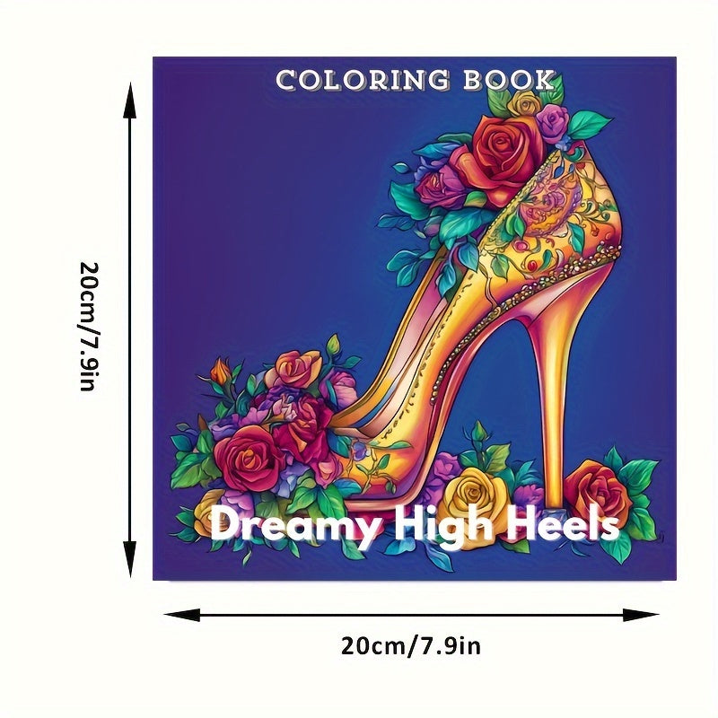 Dreamy High Heels Coloring Book For Adults Stress Reduction Colouring Relaxation Art Therapy Valent 2