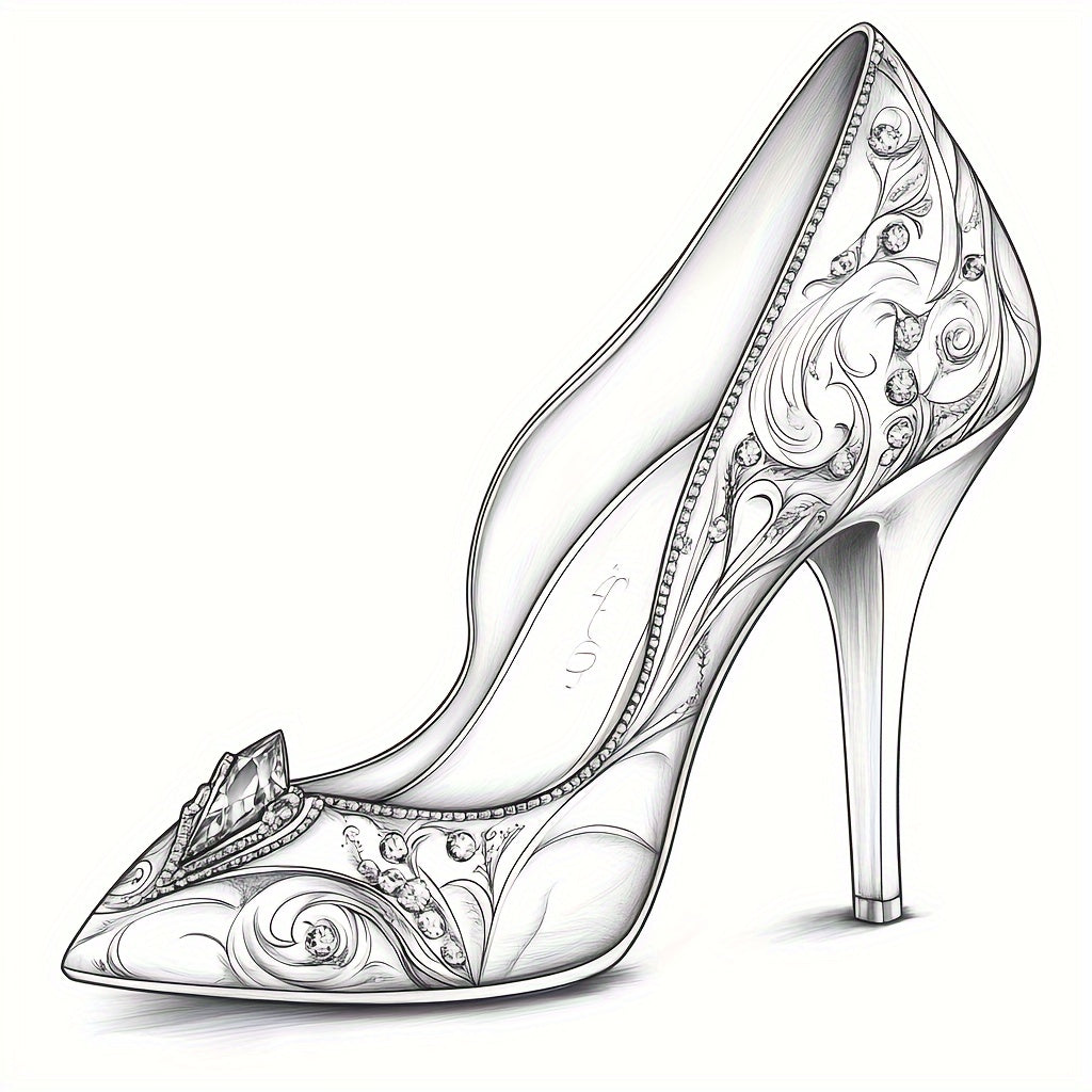 Dreamy High Heels Coloring Book For Adults Stress Reduction Colouring Relaxation Art Therapy Valent 3