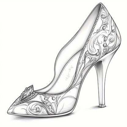 Dreamy High Heels Coloring Book For Adults Stress Reduction Colouring Relaxation Art Therapy Valent 3