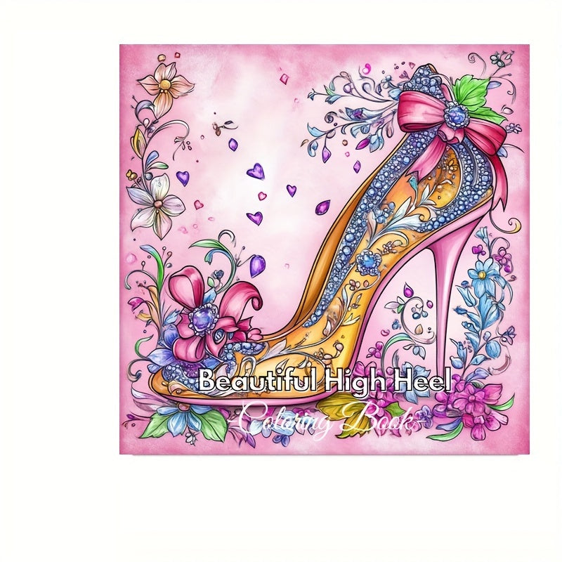 Dreamy High Heels Coloring Book For Adults Stress Reduction Colouring Relaxation Art Therapy Valent 7