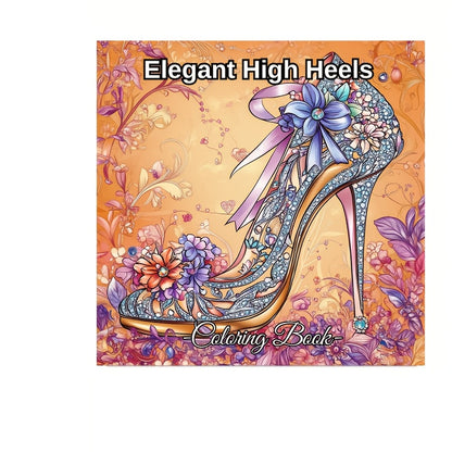 Dreamy High Heels Coloring Book For Adults Stress Reduction Colouring Relaxation Art Therapy Valent 8