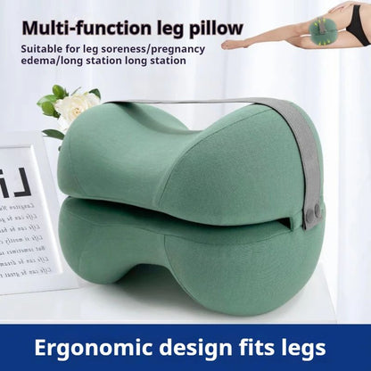 Cooling Memory Foam Leg Pillow for Sciatica, Contoured Leg Knee Pillow for Sleeping, Back Knee Pain, Spine Alignment