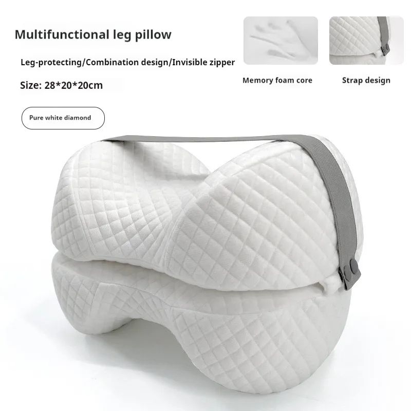 Cooling Memory Foam Leg Pillow For Sciatica Contoured Leg Knee Pillow For Sleeping Back Knee Pain S 5