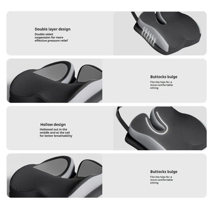 Auto Seat Pad Butt Support, Memory Foam Office Chair Cushion, Beautiful Hiney Comfort, Breathable Cushion for Hemorrhoid