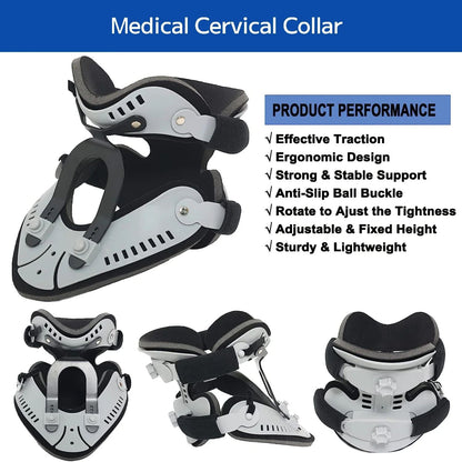 Adjustable Cervical Collar Neck Brace Support Orthosis Pain Relief Traction Spine Alignment Fixable 4