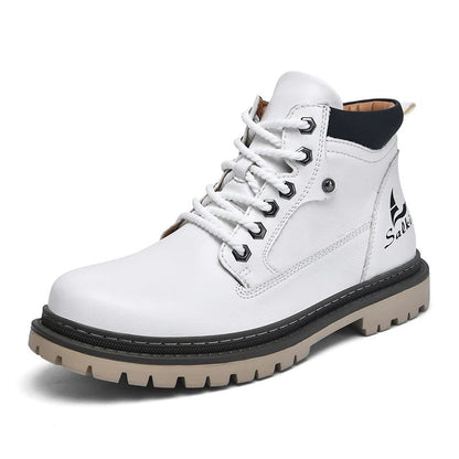 High Top Handmade Men Boots Ankle Winter Leather Shoes Outdoor Hiking Sneakers Hombres Botas Anti S 9