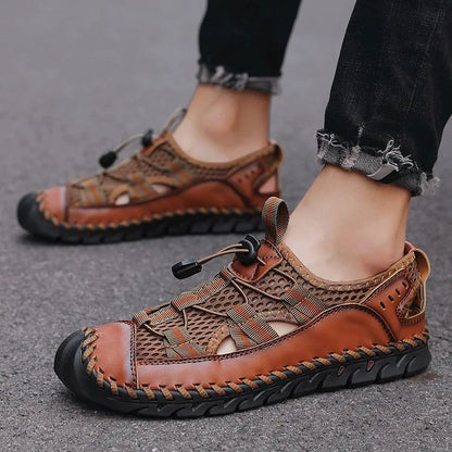 Summer Mens Sandals Hot Sale Outdoor Nonslip Shoes Handmade Leather Men Sneakers Fashion Footwear 1