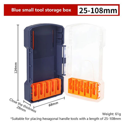 Removable Insert Holder Box, Portable Drill Bit Storage, Screwdriver Bit Organizer Case, Durable Drill Bit Holder
