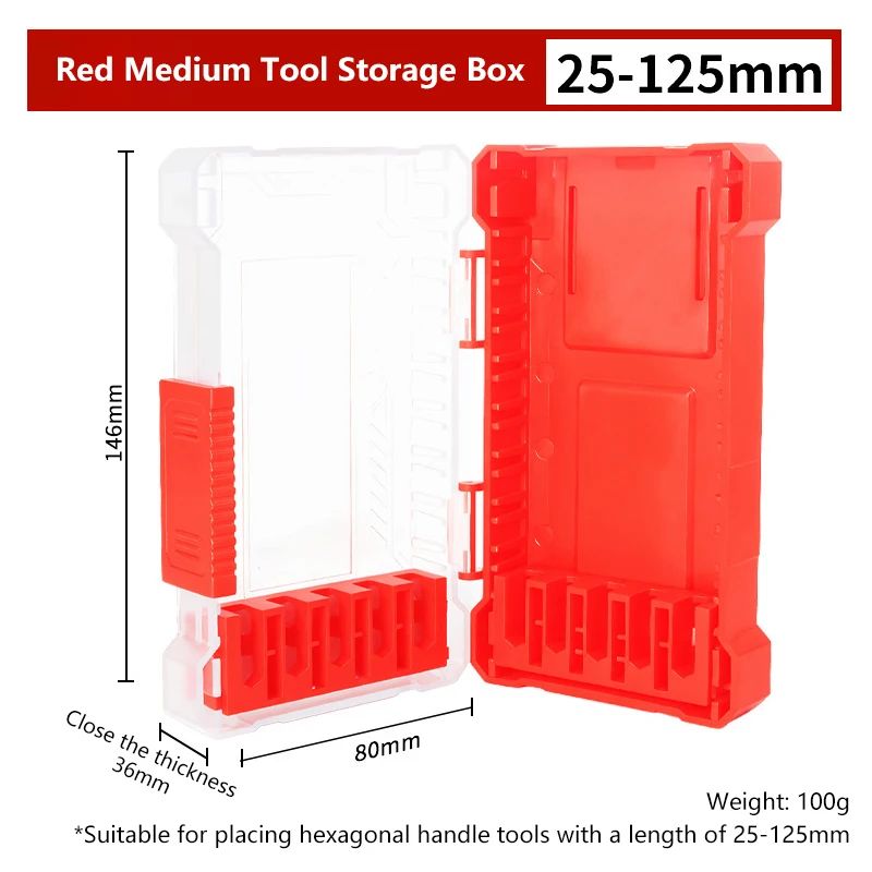 Removable Insert Holder Box, Portable Drill Bit Storage, Screwdriver Bit Organizer Case, Durable Drill Bit Holder