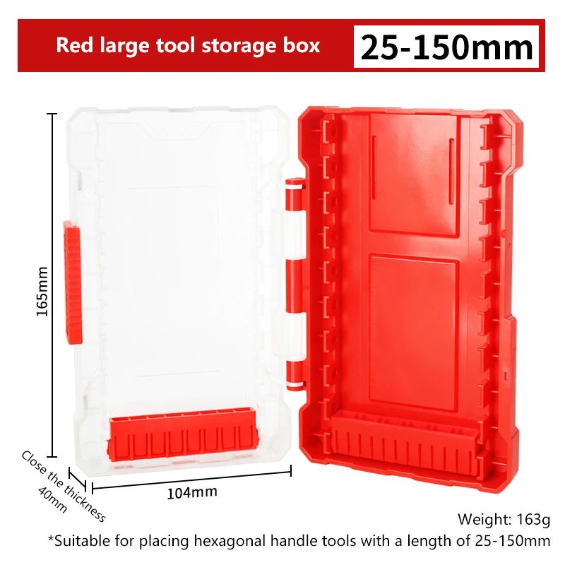 Removable Insert Holder Box, Portable Drill Bit Storage, Screwdriver Bit Organizer Case, Durable Drill Bit Holder