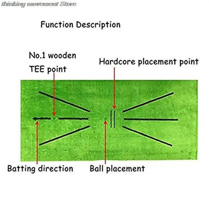 Golf Turf Hitting Mat Non Slip Golf Practice Pad Swing Training Mat For Indoor Outdoor Use 3