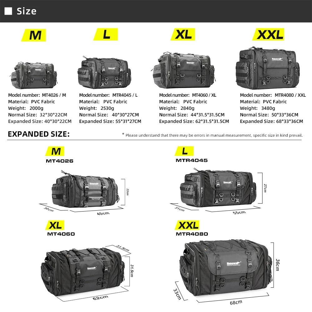 Expandable Waterproof Motorcycle Travel Bag 2