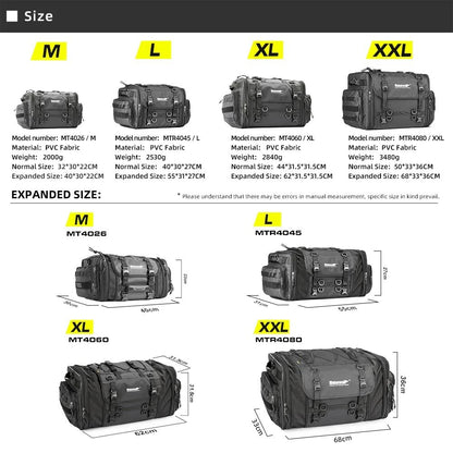 Expandable Waterproof Motorcycle Travel Bag 2