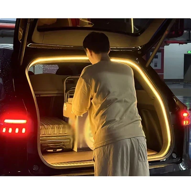 Rear Trunk LED Light Bar Strips for RENAULT Grand Koleos, Trunk Interior Decorative Lamp, Automatic Luggage light
