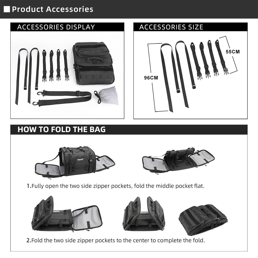 Expandable Waterproof Motorcycle Travel Bag 5