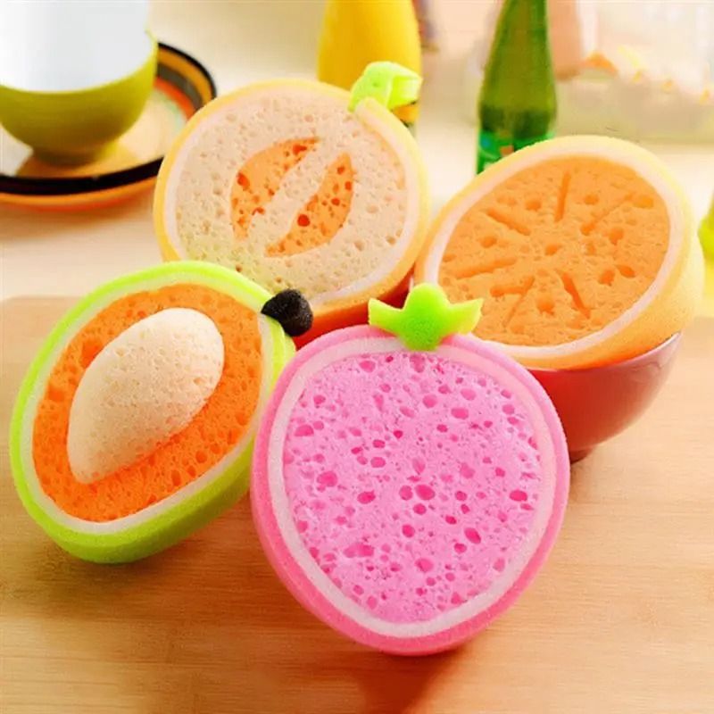 Fruit Shaped Bath Sponges Pack of 4 for Kids