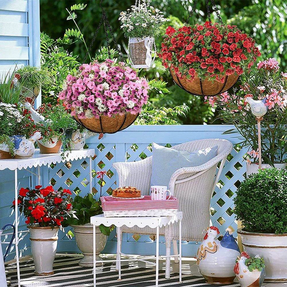 Coconut Fiber Flower Planter Natural Hanging Basket Waterproof Liner Wall Decoration Breathable Gre