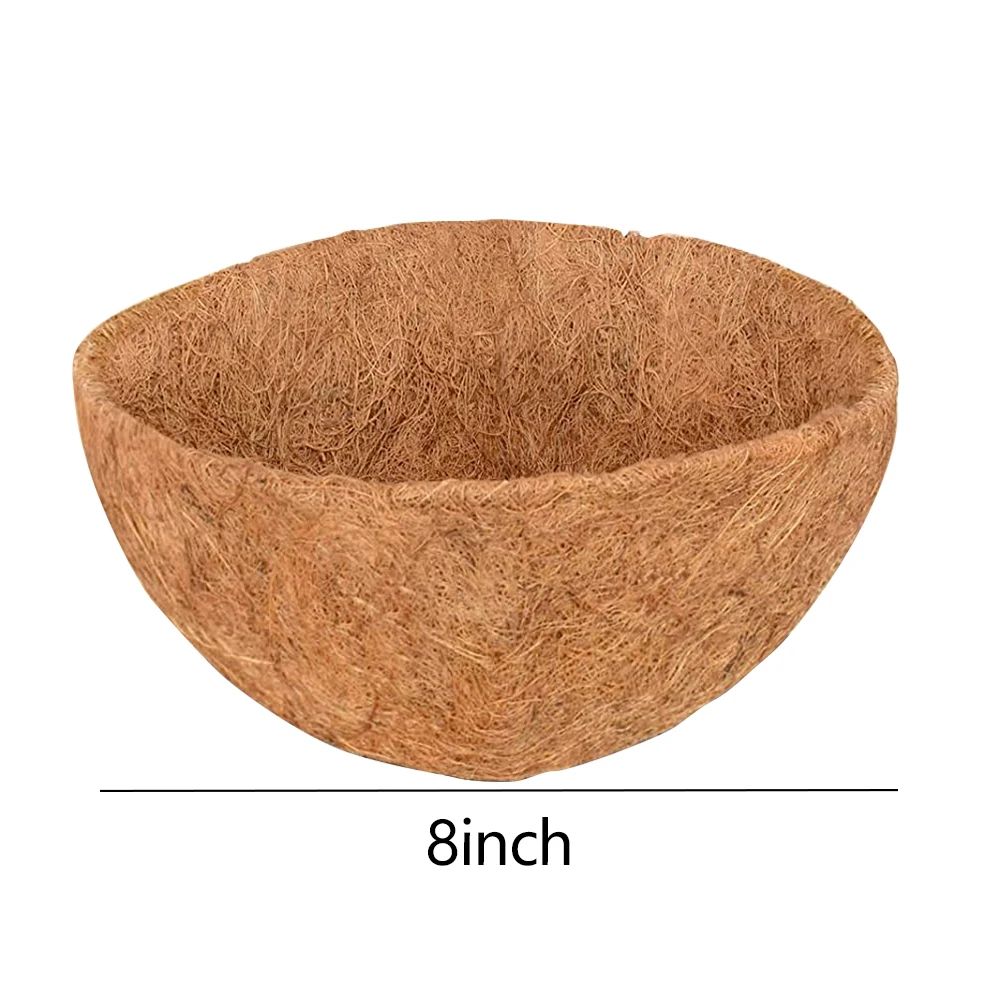 Coconut Fiber Flower Planter Natural Hanging Basket Waterproof Liner Wall Decoration Breathable Gre