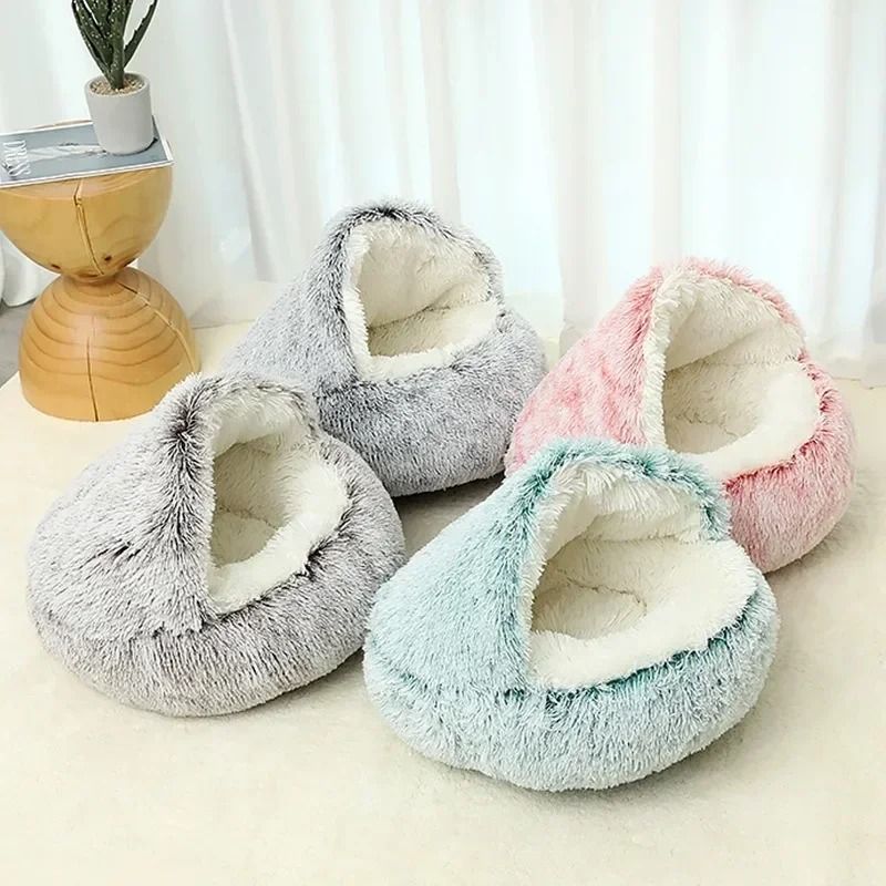 Plush Winter Pet Bed for Cats and Dogs