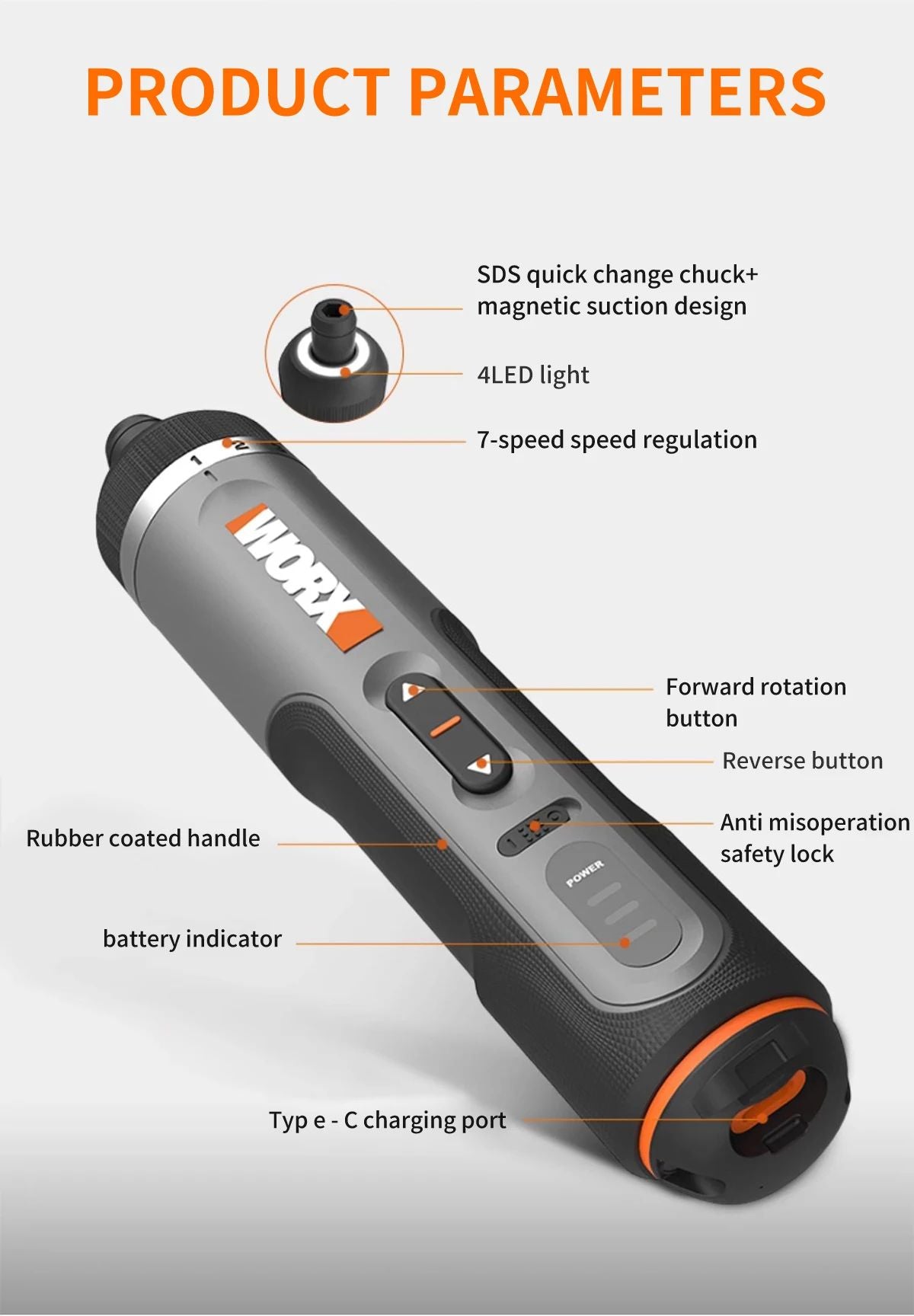 Smart Cordless Drill Bit Sets Power Tools Electrical Screwdriver Sets USB Rechargeable Handle 2