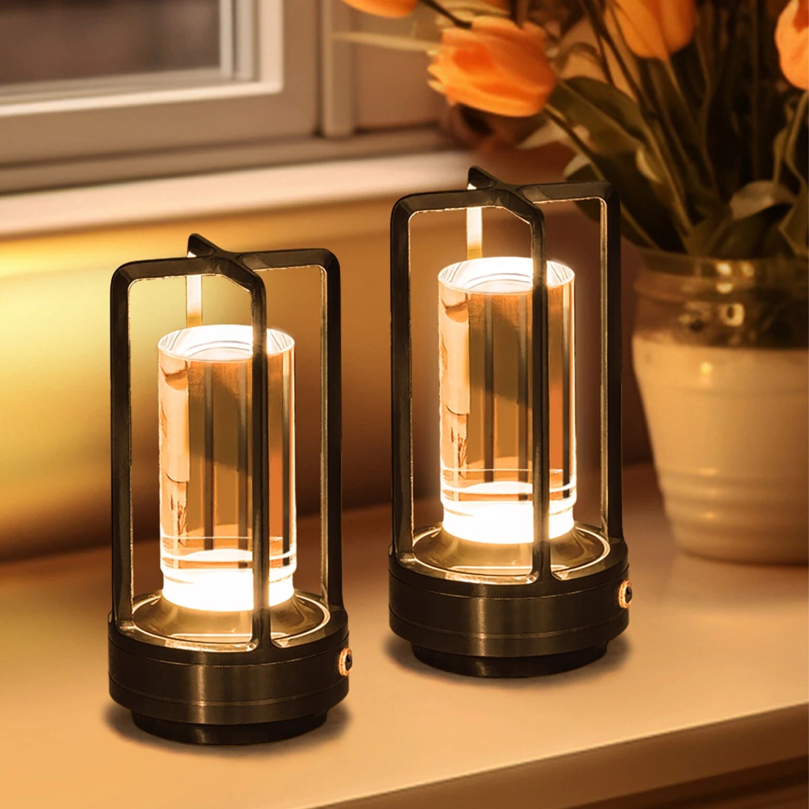 Creative Cordless LED Table Lamp, for Desk, Bedside, and Outdoor Camping Atmosphere Light