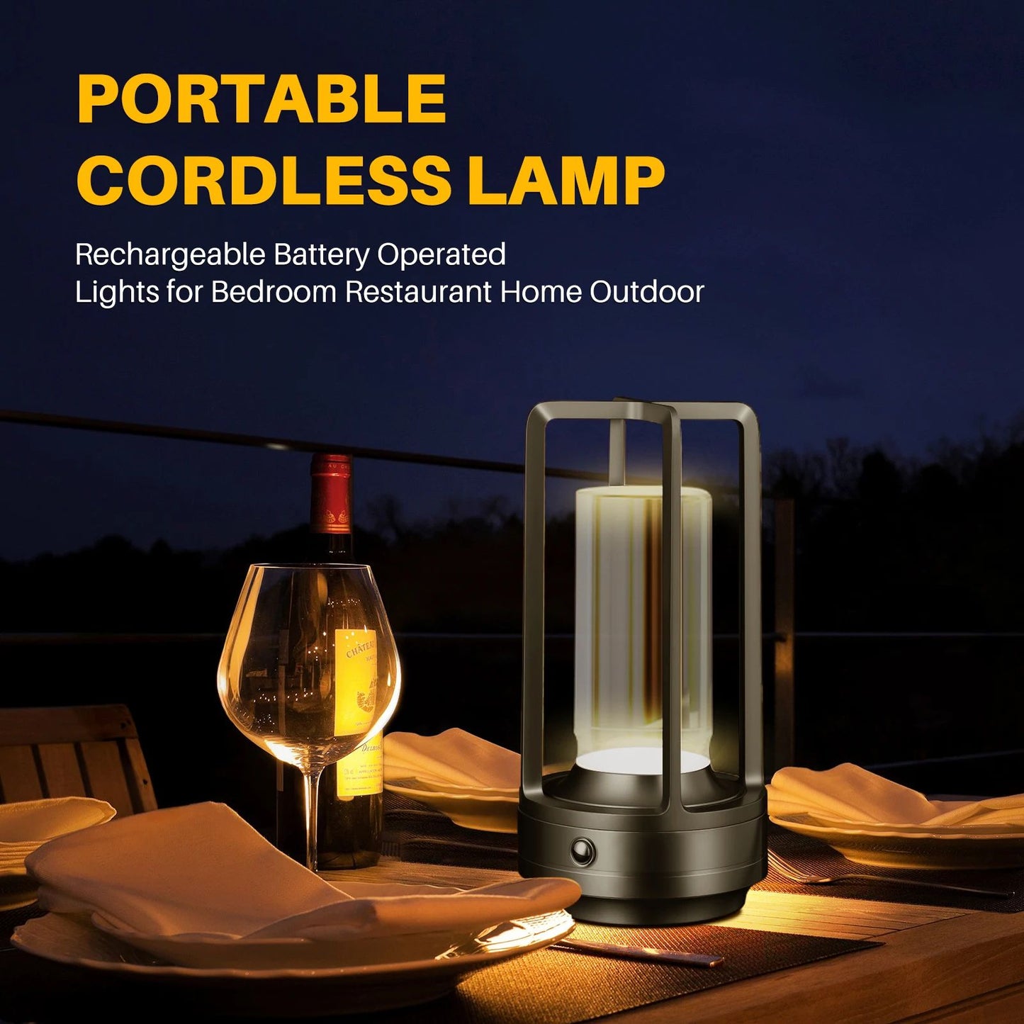 Creative Cordless LED Table Lamp For Desk Bedside And Outdoor Camping Atmosphere Light 3