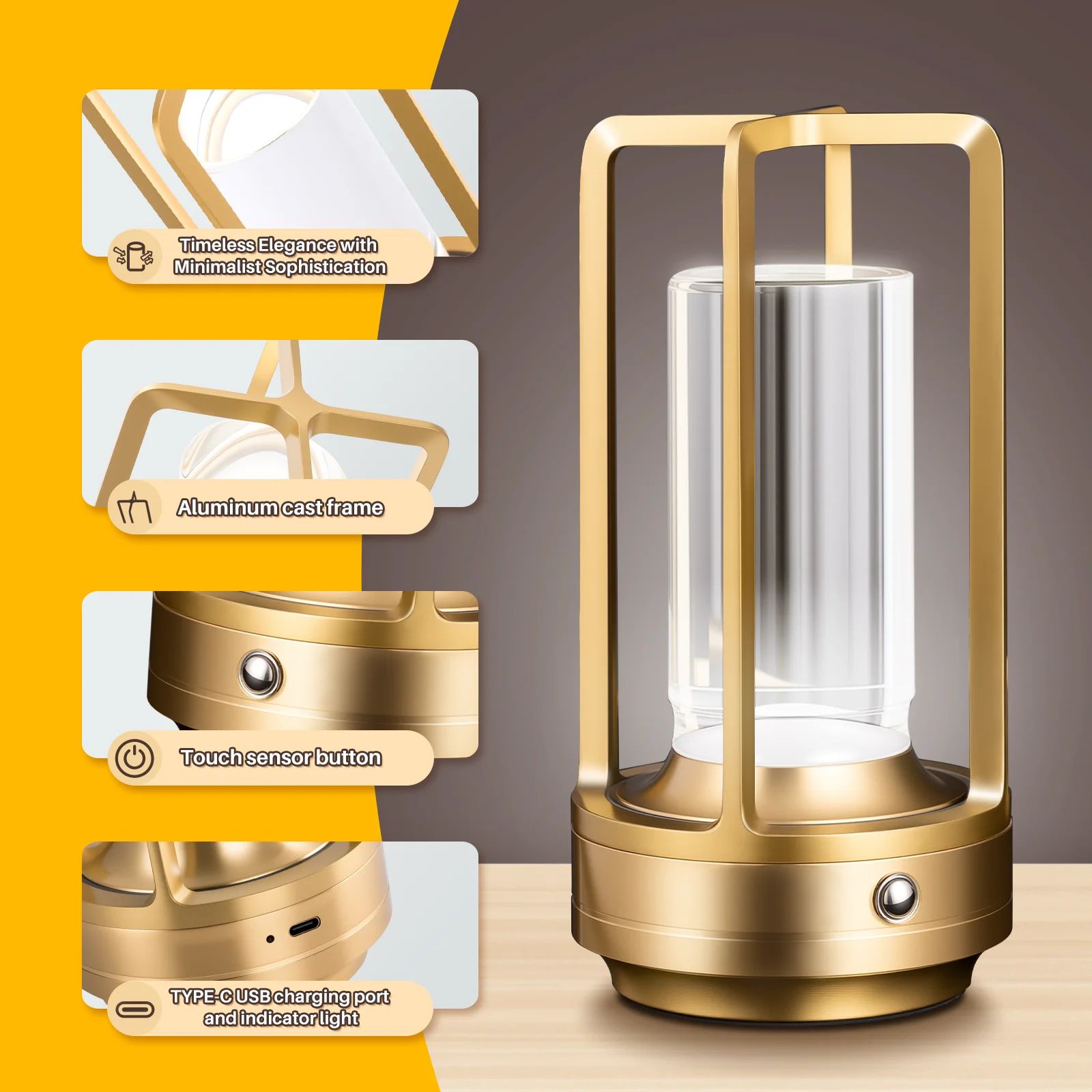 Creative Cordless LED Table Lamp For Desk Bedside And Outdoor Camping Atmosphere Light 5