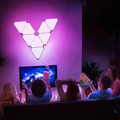 Quantum Atmosphere LED Triangle Lamps WIFI Bluetooth USB Smart Wall Light Creative Gaming Bedroom D 1