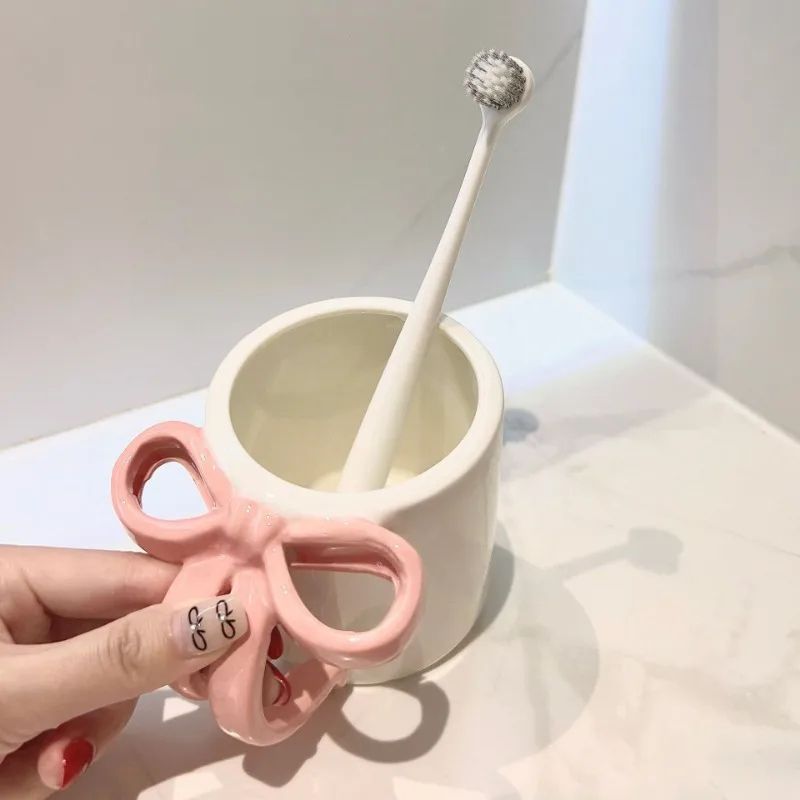 Luxury Ceramic Toothbrush Cup Set Creative Minimalist Design His And Hers For Couples Stylish Home  3