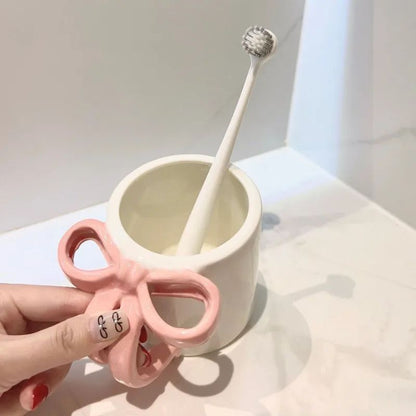 Luxury Ceramic Toothbrush Cup Set Creative Minimalist Design His And Hers For Couples Stylish Home  3